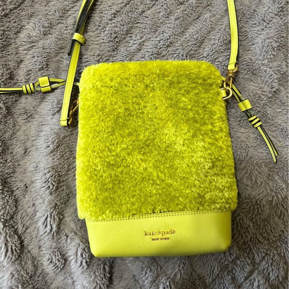 Kate Spade Eva Faux Shearling Bucket Phone Crossbody